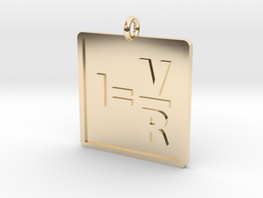 Ohm's Law Pendant in 14k Gold Plated Brass