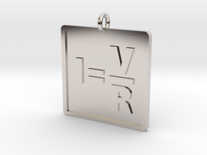 Ohm's Law Pendant in Rhodium Plated Brass