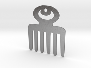 Adinkra Symbol of Beauty Pendant in Natural Silver