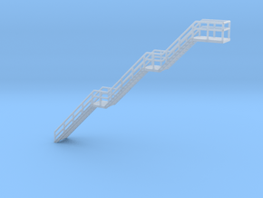 N Scale Stairs H56.2mm in Smooth Fine Detail Plastic