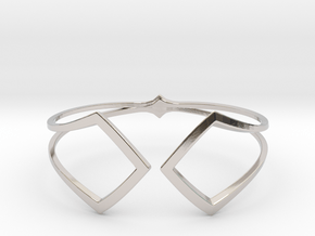 HIDDEN HEART Bracelet. Pure Elegance  in Rhodium Plated Brass: Extra Small