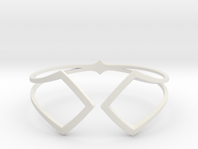 HIDDEN HEART Bracelet. Pure Elegance  in White Natural Versatile Plastic: Extra Small