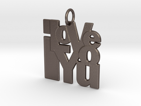 ILU Collage Pendant in Polished Bronzed Silver Steel