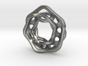 Hex Möbius, 16mm in Natural Silver