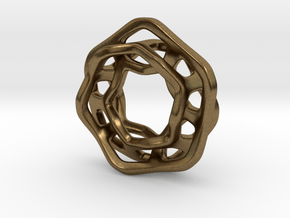 Hex Möbius, 16mm in Natural Bronze