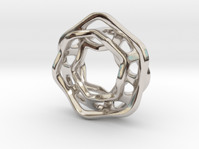 Hex Möbius, 16mm in Platinum