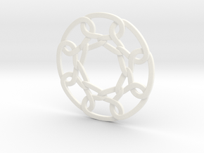 Celtic Woven Circular Chain in White Processed Versatile Plastic