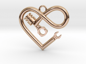 PISTON LOVE INFINITY in 14k Rose Gold Plated Brass