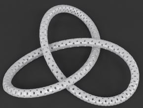 Perforated Trefoil Pendant in White Processed Versatile Plastic