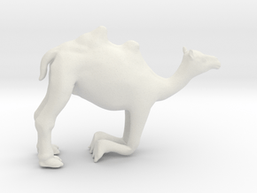 Printle Animal Camel Kneeling - 1/32 in White Natural Versatile Plastic
