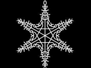 Sophia snowflake ornament in White Natural Versatile Plastic