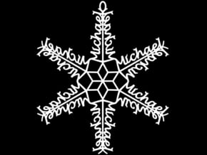 Michael snowflake ornament in White Natural Versatile Plastic