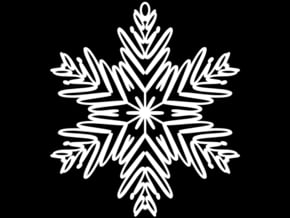 Mia snowflake ornament in White Natural Versatile Plastic