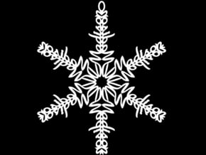 Madison snowflake ornament in White Natural Versatile Plastic