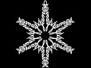 James snowflake ornament in White Natural Versatile Plastic
