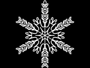 Emma snowflake ornament in White Natural Versatile Plastic