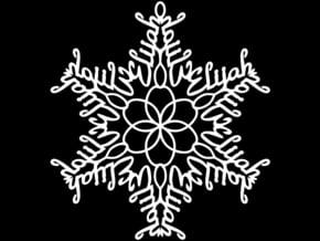 Elijah snowflake ornament in White Natural Versatile Plastic