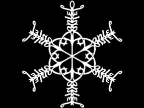 Daniel snowflake ornament in White Natural Versatile Plastic
