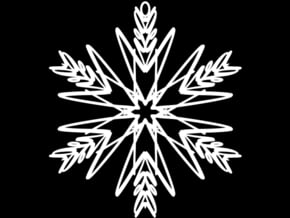 Ava snowflake ornament in White Natural Versatile Plastic