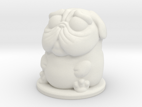 DoggyPop Pug Fawn in White Natural Versatile Plastic