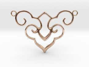 Wishful Cloud Symbol Necklace  in 14k Rose Gold Plated Brass
