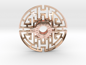 "Life Is Good" auspicious pedant  in 14k Rose Gold Plated Brass