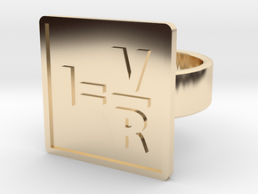 Ohm's Law Ring in 14k Gold Plated Brass: 8 / 56.75