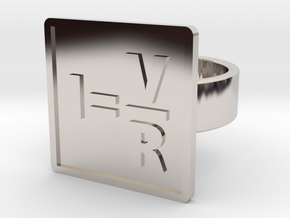 Ohm's Law Ring in Rhodium Plated Brass: 8 / 56.75
