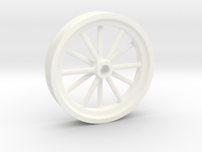 1:8 Front American Five Spoke Wheel in White Processed Versatile Plastic