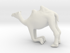 Printle Animal Camel Kneeling - 1/64 in White Natural Versatile Plastic