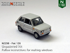 Fiat 126 (N 1:160) in Tan Fine Detail Plastic