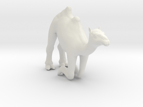 Printle Animal Camel Kneeling - 1/87 in White Natural Versatile Plastic