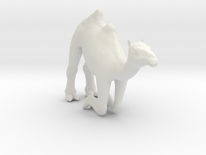 Printle Animal Camel Kneeling - 1/76 in White Natural Versatile Plastic