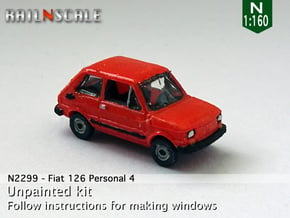 Fiat 126 Personal 4 (N 1:160) in Tan Fine Detail Plastic