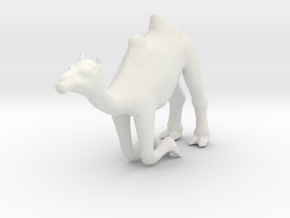 Printle Animal Camel Kneeling - 1/72 in White Natural Versatile Plastic