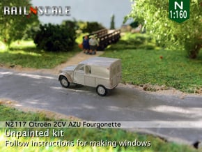Citroën 2CV AZU 1963-'65 (N 1:160) in Smooth Fine Detail Plastic