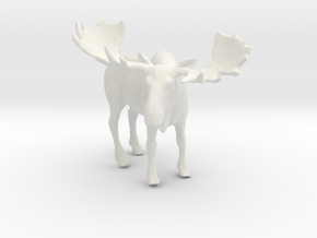 Printle Animal Moose - 1/24 in White Natural Versatile Plastic