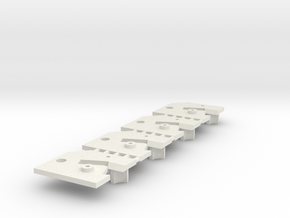 4 Sideways Mounting Plate Carrera Digital 132 D132 in White Natural Versatile Plastic