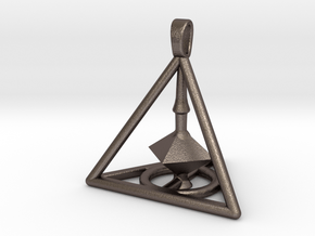 Harry Potter Deathly Hallows 3D Edition in Polished Bronzed Silver Steel