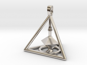 Harry Potter Deathly Hallows 3D Edition in Rhodium Plated Brass