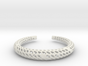 D-Strutura Bracelet Medium Size in White Natural Versatile Plastic