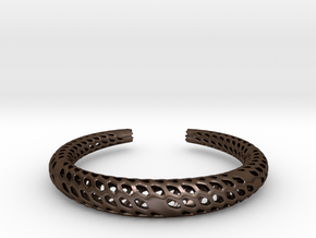 D-Strutura Bracelet Medium Size in Polished Bronze Steel