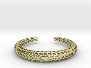 D-Strutura Bracelet Medium Size in 18k Gold Plated Brass