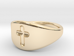 Cross ring A (US sizes 1.5 – 5.5) in 14K Yellow Gold: 2.25 / 42.125