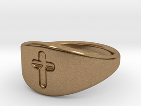 Cross ring A (US sizes 1.5 – 5.5) in Natural Brass: 3.25 / 44.625