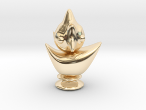 chess bird in 14k Gold Plated Brass