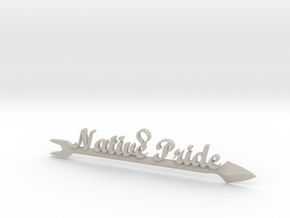 Native Pride Arrow 4 Inch Pendant in Natural Sandstone