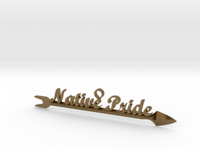 Native Pride Arrow 4 Inch Pendant in Polished Bronze