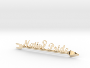 Native Pride Arrow 4 Inch Pendant in 14k Gold Plated Brass