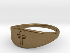 Cross ring A (US sizes 10 – 13) in Natural Bronze: 10 / 61.5
